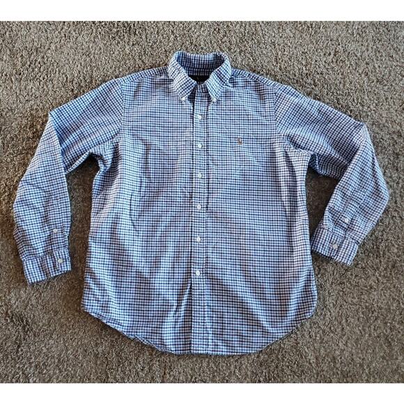 Polo Ralph Lauren Oxford Button Front Shirt Men's Large Plaid - Picture 1 of 7